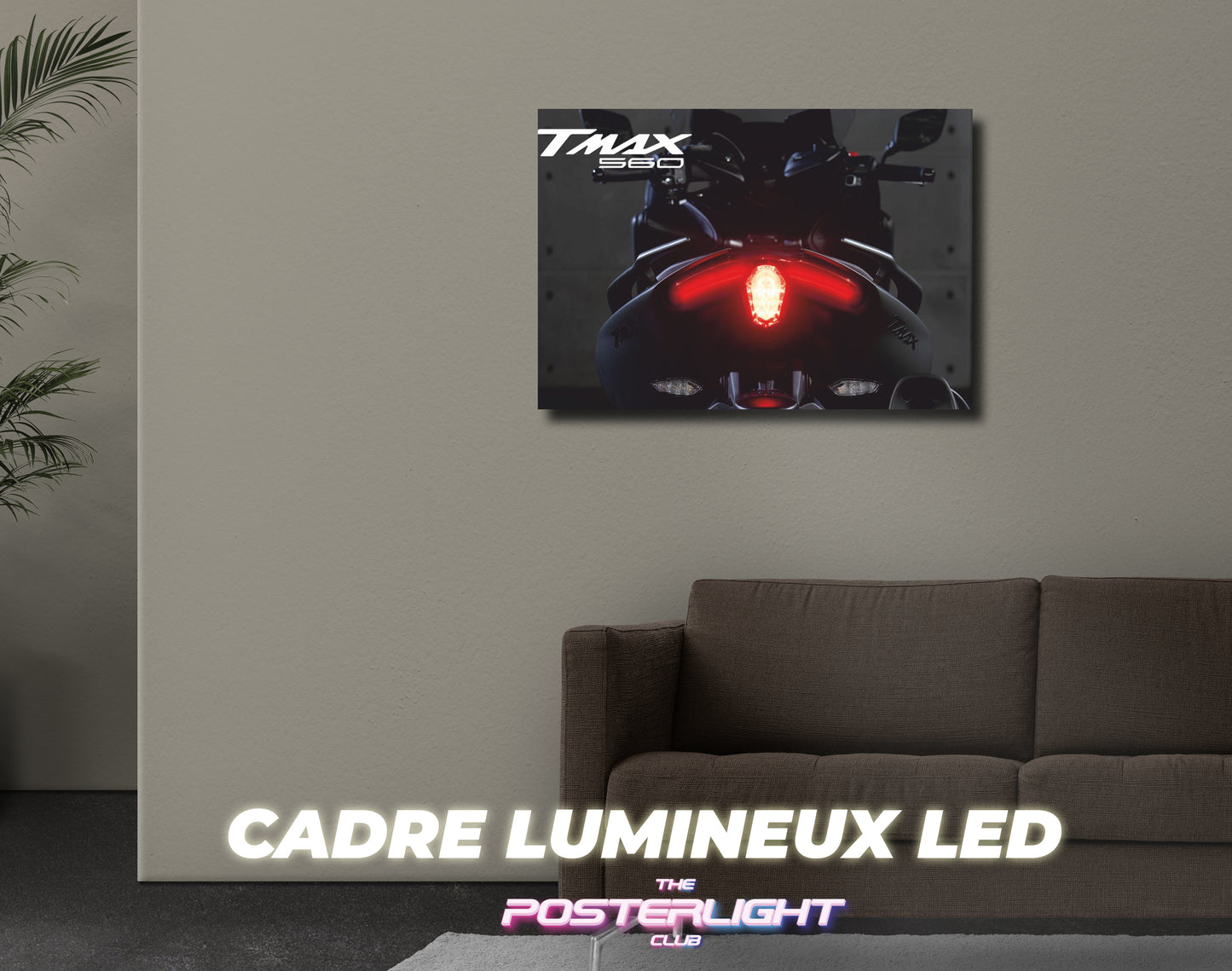 POSTER METALIQUE LUMINEUX